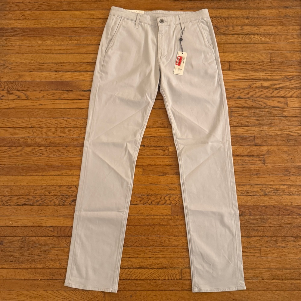 AG The Lux Khaki Tailored Trouser - Light Grey / Beige , 30 x 34